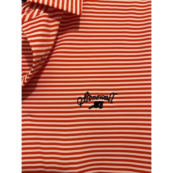 FootJoy FJ Mens Golf Red White Striped Short Sleeve Performance Polo Size XL - Picture 2 of 6